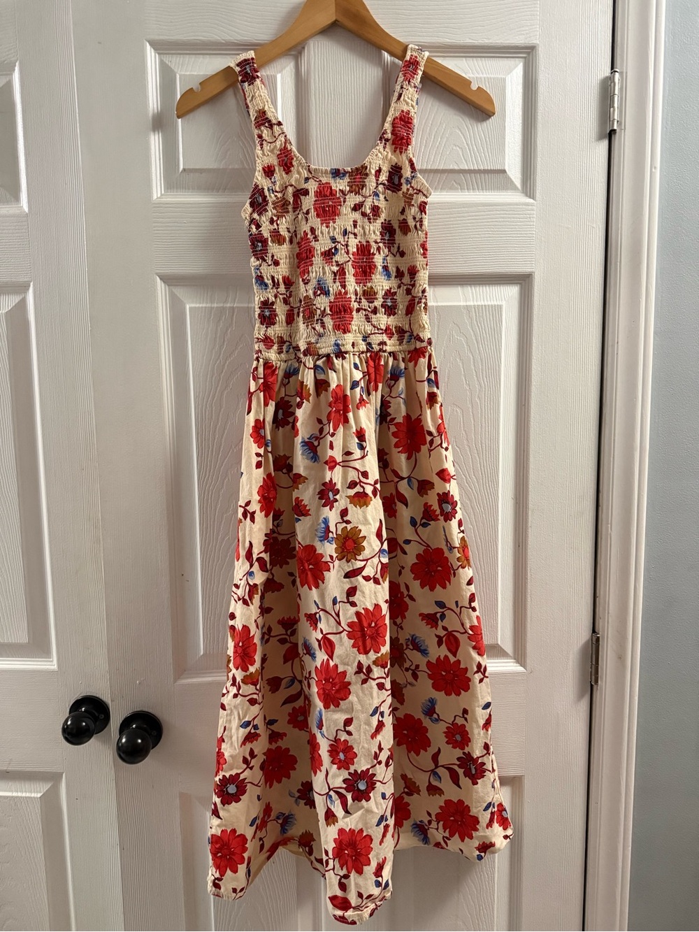 Sincerely Jules Smocked Floral Midi Dress Size XS